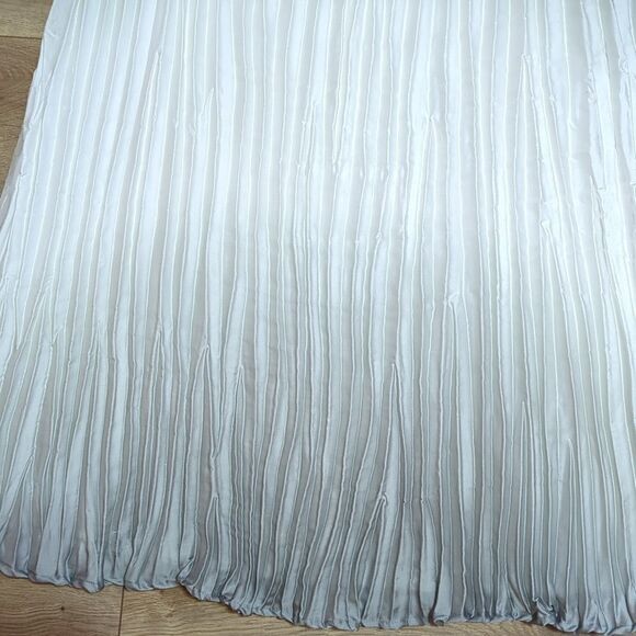 Chico's Green Ombre Ladies Maxi Lined Crinkle Pleated Skirt sz 1.5/ M/10 - Picture 3 of 11